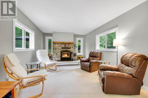 828 Ashby Road, Lanark Highlands, ON - Indoor Photo Showing Living Room With Fireplace