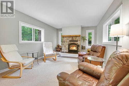 828 Ashby Road, Lanark Highlands, ON - Indoor Photo Showing Living Room With Fireplace
