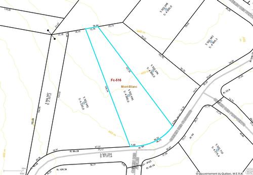 Plan (croquis) - Ch. Des Faucons, Mont-Blanc, QC 