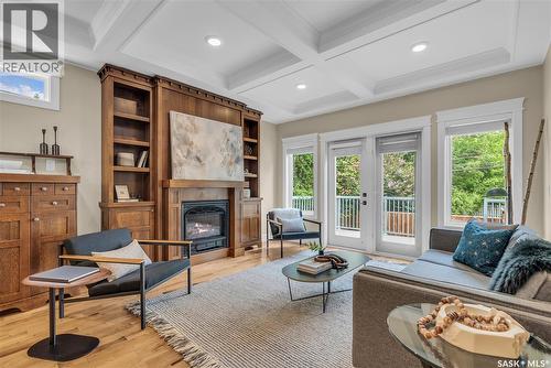 1339 Osler Street, Saskatoon, SK - Indoor Photo Showing Living Room With Fireplace