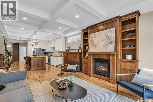 1339 Osler Street, Saskatoon, SK - Indoor Photo Showing Living Room With Fireplace