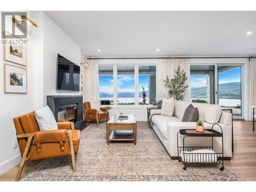 4017 Sunstone Street, West Kelowna, BC - Indoor Photo Showing Living Room With Fireplace