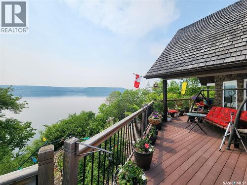 456 Abel Drive, Crooked Lake, SK - Outdoor With Body Of Water With Deck Patio Veranda