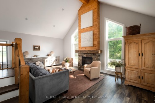 6175 Fourth Line, Erin, ON - Indoor Photo Showing Living Room With Fireplace