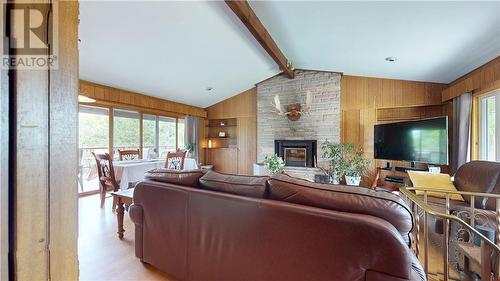 26 Hall Street, Gore Bay, ON - Indoor Photo Showing Living Room With Fireplace