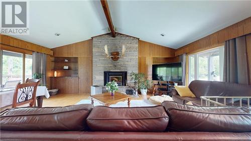 26 Hall Street, Gore Bay, ON - Indoor Photo Showing Living Room With Fireplace