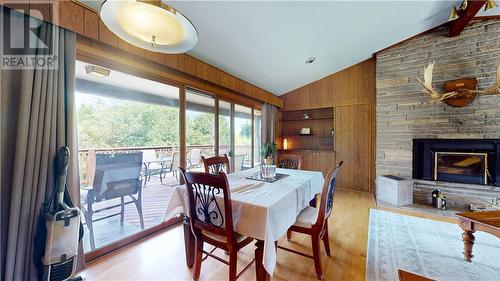 26 Hall Street, Gore Bay, ON - Indoor Photo Showing Dining Room With Fireplace
