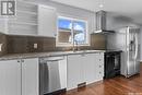 917 Dewdney Avenue E, Regina, SK  - Indoor Photo Showing Kitchen With Stainless Steel Kitchen With Double Sink With Upgraded Kitchen 