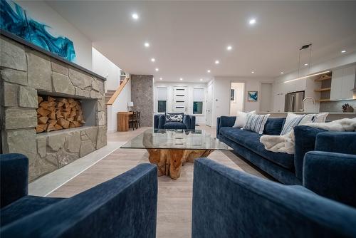 6392 Tie Lake Road, Jaffray, BC - Indoor Photo Showing Living Room With Fireplace