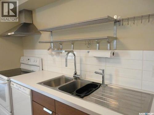 #104 2160 Cornwall Street, Regina, SK - Indoor Photo Showing Kitchen With Double Sink