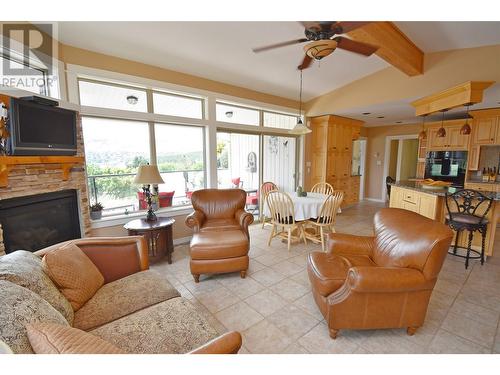 9003 Cherry Lane, Coldstream, BC - Indoor Photo Showing Living Room With Fireplace