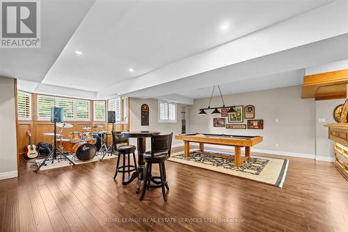 Recreation Room with a Wood-Burning Fireplace - 2315 8 Sideroad, Burlington, ON - Indoor