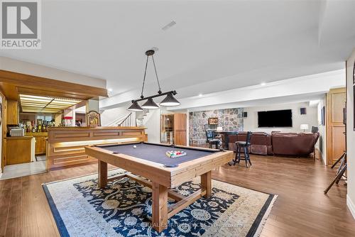 Recreation Room with a Wood-Burning Fireplace - 2315 8 Sideroad, Burlington, ON - Indoor Photo Showing Other Room
