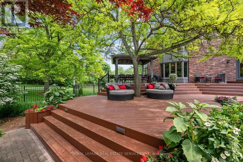 Multi-Tiered Entertaining Decks - 2315 8 Sideroad, Burlington, ON - Outdoor With Deck Patio Veranda