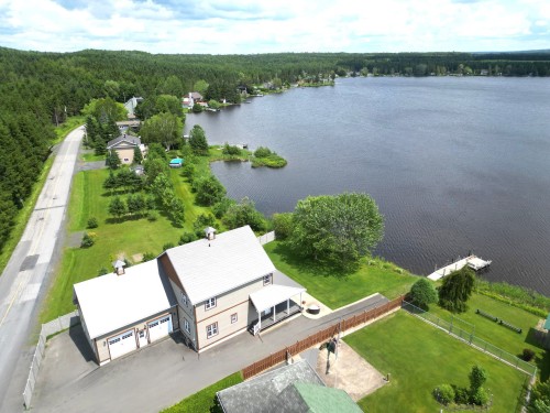 Photo aérienne - 385 Rg Du Lac-Aux-Grelots, Courcelles/Saint-Évariste, QC - Outdoor With Body Of Water With View