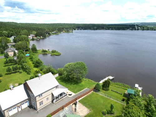 Photo aérienne - 385 Rg Du Lac-Aux-Grelots, Courcelles/Saint-Évariste, QC - Outdoor With Body Of Water With View