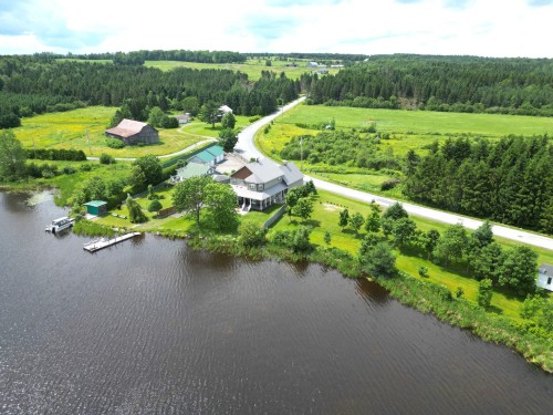 Photo aérienne - 385 Rg Du Lac-Aux-Grelots, Courcelles/Saint-Évariste, QC - Outdoor With Body Of Water With View
