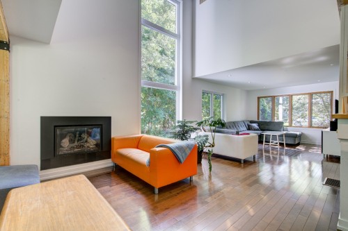 Salon - 93 Rue Bedford, Baie-D'Urfé, QC - Indoor Photo Showing Living Room With Fireplace