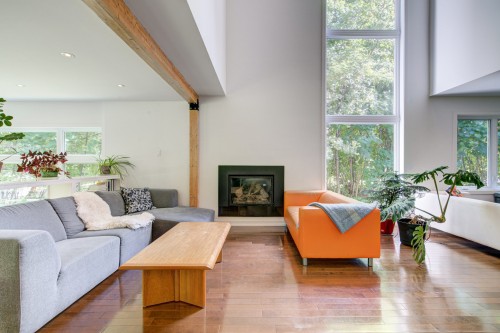 Salon - 93 Rue Bedford, Baie-D'Urfé, QC - Indoor Photo Showing Living Room With Fireplace