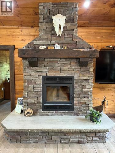 Dunham Acreage, Paddockwood Rm No. 520, SK - Indoor Photo Showing Living Room With Fireplace