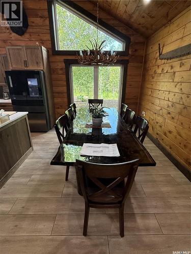 Dunham Acreage, Paddockwood Rm No. 520, SK - Indoor Photo Showing Dining Room With Fireplace