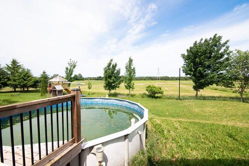 Backyard - 4191 4E Rang E., Sainte-Hélène-De-Kamouraska, QC - Outdoor With Above Ground Pool