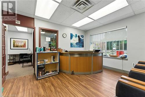 Reception area with a drop ceiling - 207 Greenwich Street, Brantford, ON 