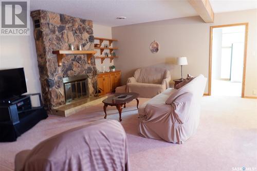 48 2Nd Avenue E, Lafleche, SK - Indoor Photo Showing Living Room With Fireplace