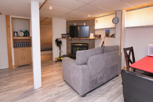 205 Ivon Avenue, Hamilton, ON - Indoor With Fireplace