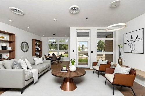 108-9570 Fifth St, Sidney, BC - Indoor Photo Showing Living Room