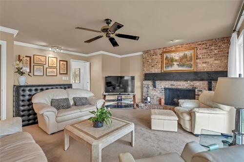 221 West Place, Princeton, BC - Indoor Photo Showing Living Room With Fireplace