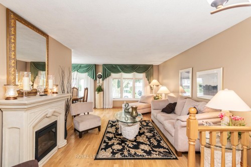 55 Hanover Place, Hamilton, ON - Indoor Photo Showing Living Room With Fireplace