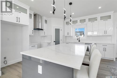 840 Ballesteros Crescent, Warman, SK - Indoor Photo Showing Kitchen With Upgraded Kitchen
