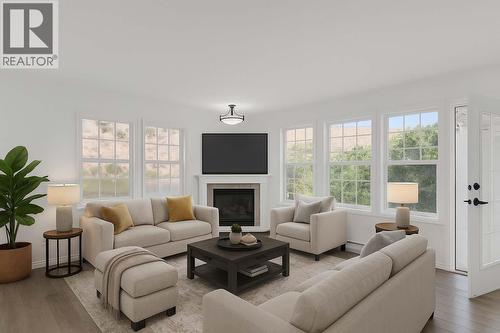 750 Railway Lane Unit# 32, Okanagan Falls, BC - Indoor Photo Showing Living Room With Fireplace