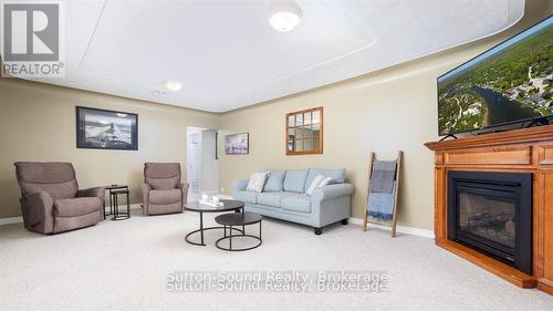68 Sauble Falls Road, South Bruce Peninsula, ON - Indoor Photo Showing Living Room With Fireplace