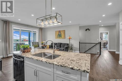 400 Prairie View Drive, Dundurn, SK - Indoor Photo Showing Kitchen With Double Sink