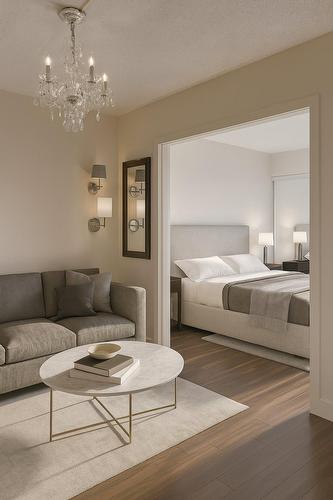 Den - 962-1077 Rue St-Mathieu, Montréal (Ville-Marie), QC - Indoor Photo Showing Bedroom