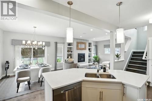 212 Secord Way, Saskatoon, SK - Indoor With Fireplace