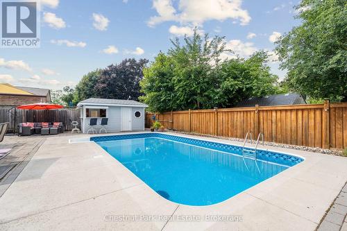 16 Davies Crescent, Barrie (Grove East), ON - Outdoor With In Ground Pool With Backyard