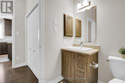 Bathroom w/ built-in medicine cabinet for storage - 