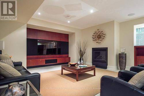 6 Ennisclare Drive W, Oakville, ON - Indoor Photo Showing Living Room With Fireplace