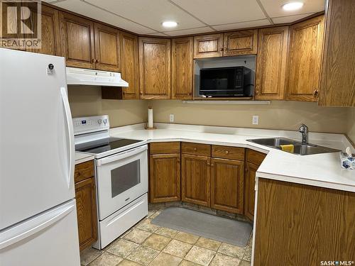 101 1214 3Rd Street, Estevan, SK - Indoor Photo Showing Kitchen With Double Sink