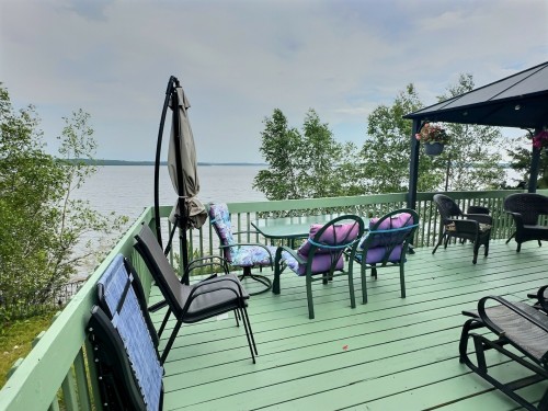 Terrasse - 845 Ch. De La Pointe, Guérin, QC - Outdoor With Body Of Water