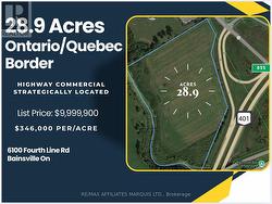 6100 FOURTH LINE RD ROAD  South Glengarry, ON K0C 1E0