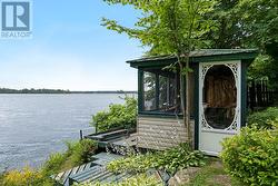 Door to gazebo that has hydro - 
