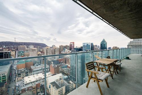 Balcony - 2501-1155 Rue De La Montagne, Montréal (Ville-Marie), QC - Outdoor With View