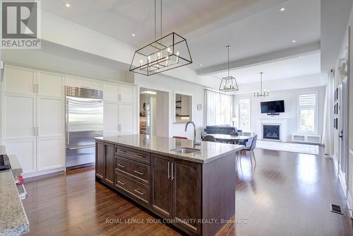 85 Spring Hill Drive, King, ON - Indoor Photo Showing Kitchen With Fireplace