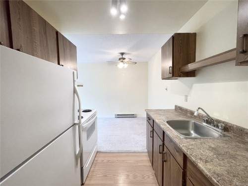 105-550 Bradley St, Nanaimo, BC - Indoor Photo Showing Kitchen With Double Sink