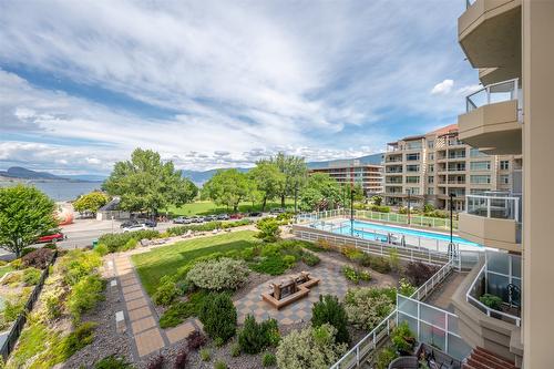 401-160 Lakeshore Drive, Penticton, BC - Outdoor With In Ground Pool With Balcony With View