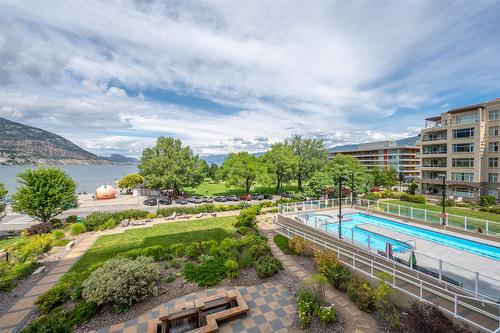 401-160 Lakeshore Drive, Penticton, BC - Outdoor With In Ground Pool With View